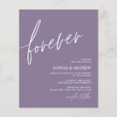 Budget Forever Dusty Purple Wedding Invitation (正面)