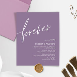 Budget Forever Dusty Purple Wedding Invitation