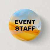 Budget Friendly Event Staff Modern Button Pins 缶バッジ (正面)