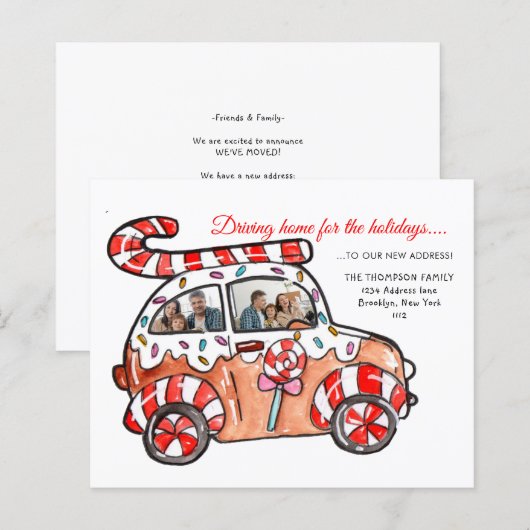 BUDGET Fun Photo Gingerbread Car Holiday Moving (正面/裏面)