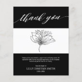 Budget Funeral Memorial Thank you Card (正面)