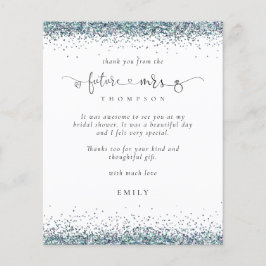 Budget Future Mrsフォトブルーグリッターありがとう