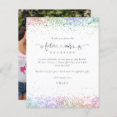 Budget Future Mrs写真グリッターありがカラフルとうございます (正面/裏面)