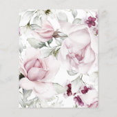 Budget Gentle Rose Girl Baby Shower Invitation (裏面)