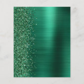 Budget Glam Greenグリッタースクリプト結婚のメニュー (裏面)