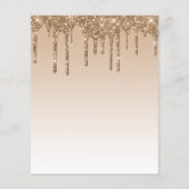 Budget Glitter Gold 50th Anniversary Invitation (裏面)