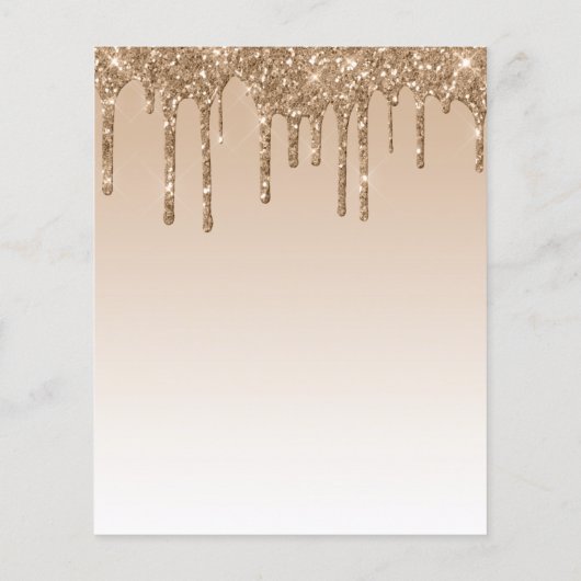 Budget Glitter Gold 50th Anniversary Invitation (裏面)