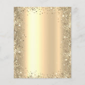 Budget Gold 50th Wedding Anniversary Invitation (裏面)