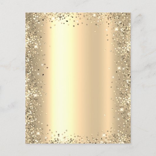 Budget Gold 50th Wedding Anniversary Invitation (裏面)