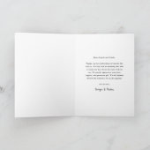 Budget Gold Cursive Script Wedding Thank You Card サンキューカード (内部)