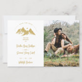 Budget Gold Effect Boho Rustic Mountains Photo (正面)