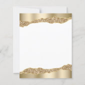 Budget Gold Foil Glitter 50th Anniversary Invite (裏面)