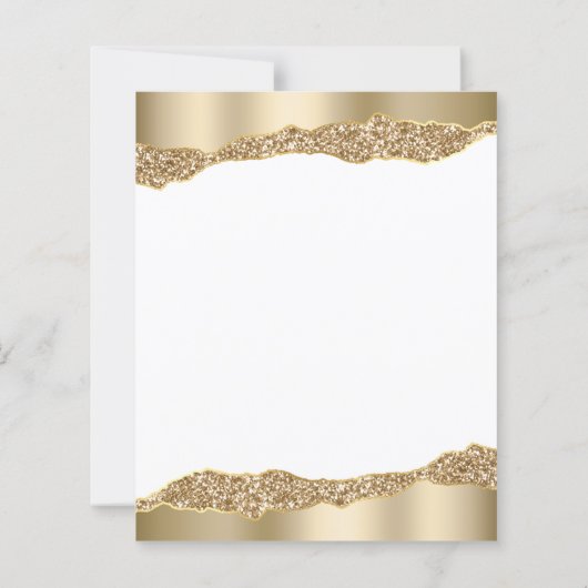 Budget Gold Foil Glitter 50th Anniversary Invite (裏面)