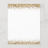 Budget Gold Glitter Girl 10th Birthday Invitation  (裏面)