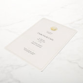 Budget Gold Seashell All-in-One Wedding invitation 箔招待状 (回転した状態)