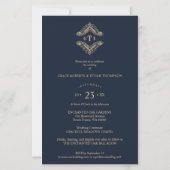 Budget Golden Flourish Classic Ornament Photo Navy (裏面)