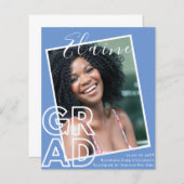 BUDGET GRAD OVERLAY写真の卒業発表 (正面/裏面)