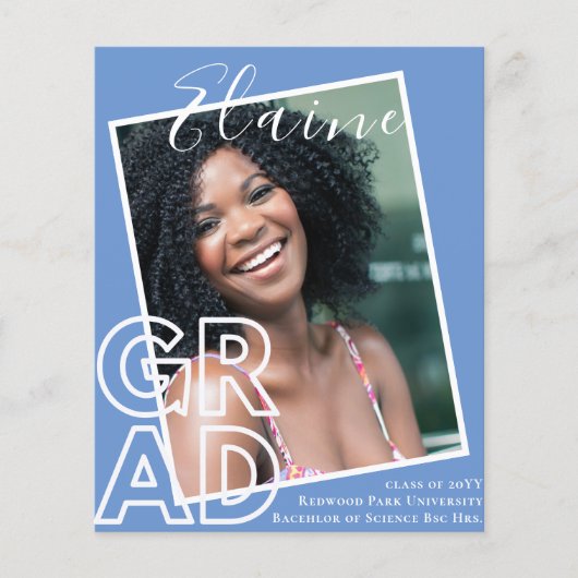 BUDGET GRAD OVERLAY写真の卒業発表 (正面)