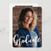 Budget Graduate Script 2写真卒業カード ノートカード (正面/裏面)