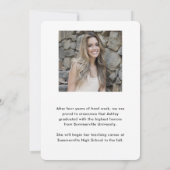 Budget Graduate Script 2写真卒業カード 招待状 (裏面)