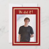 Budget Graduation Announcement Photos Custom Card ノートカード (正面)