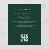 Budget Green CrestのQR結婚コード招待状 チラシ (裏面)