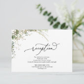 Budget green Florals Bridgerton Bridal Shower エンクロージャーカード (スタンド正面)