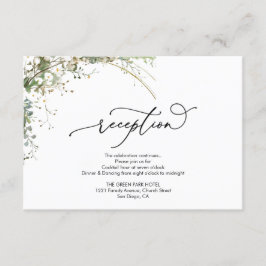 Budget green Florals Bridgerton Bridal Shower エンクロージャーカード