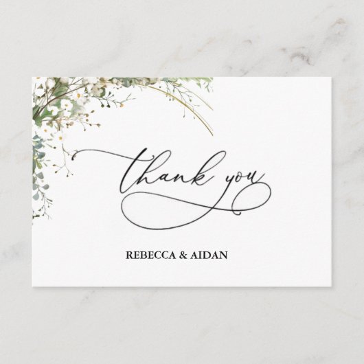 Budget green Florals Bridgerton Bridal Shower エンクロージャーカード (正面)