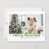 BUDGET Green Merry Christmas Heart Script Photo (正面)