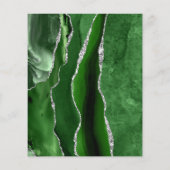 Budget Green Silver Agate Corners Dark Wedding (裏面)