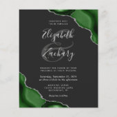 Budget Green Silver Agate Corners Dark Wedding (正面)