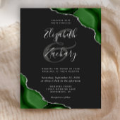 Budget Green Silver Agate Corners Dark Wedding