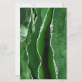 Budget Green Silver Agate Corners Dark Wedding (裏面)