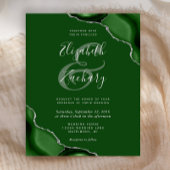 Budget Green Silver Agate Corners Wedding