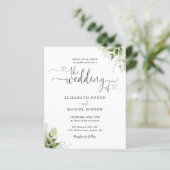 Budget Greeneryスクリプトフォト結婚式招待状 (スタンド正面)