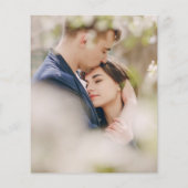 Budget Greeneryフローラ結婚の写真招待状 (裏面)