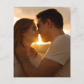 Budget Greeneryフローラ結婚の写真招待状 (裏面)