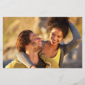 Budget Greeneryフローラ2写真結婚式招待状 (裏面)