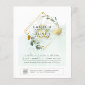 BUDGET Greenery写真結婚式招待状QRコード (正面)