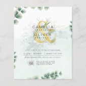 BUDGET Greenery写真結婚式招待状QRコード (正面)