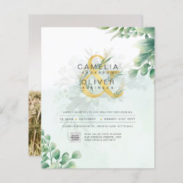 BUDGET Greenery写真結婚式招待状QRコード