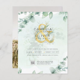 BUDGET Greenery写真結婚式招待状QRコード