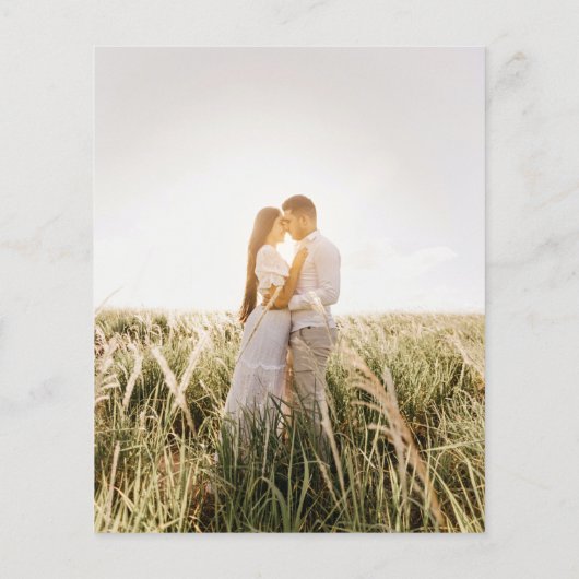 BUDGET Greenery写真結婚式招待状QRコード (裏面)