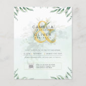 BUDGET Greenery写真結婚式招待状QRコード (正面)