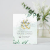 BUDGET Greenery写真結婚式招待状QRコードF (スタンド正面)