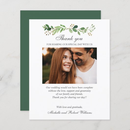 BUDGET Greenery夏の春写真ありがとう (正面/裏面)