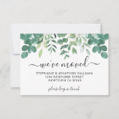 Budget Greenery引っ越しました発表 ノートカード (正面)