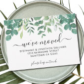 Budget Greenery引っ越しました発表 ノートカード