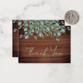 Budget Greenery素朴's結婚 Thank You ノートカード (正面/裏面インサイチュ)